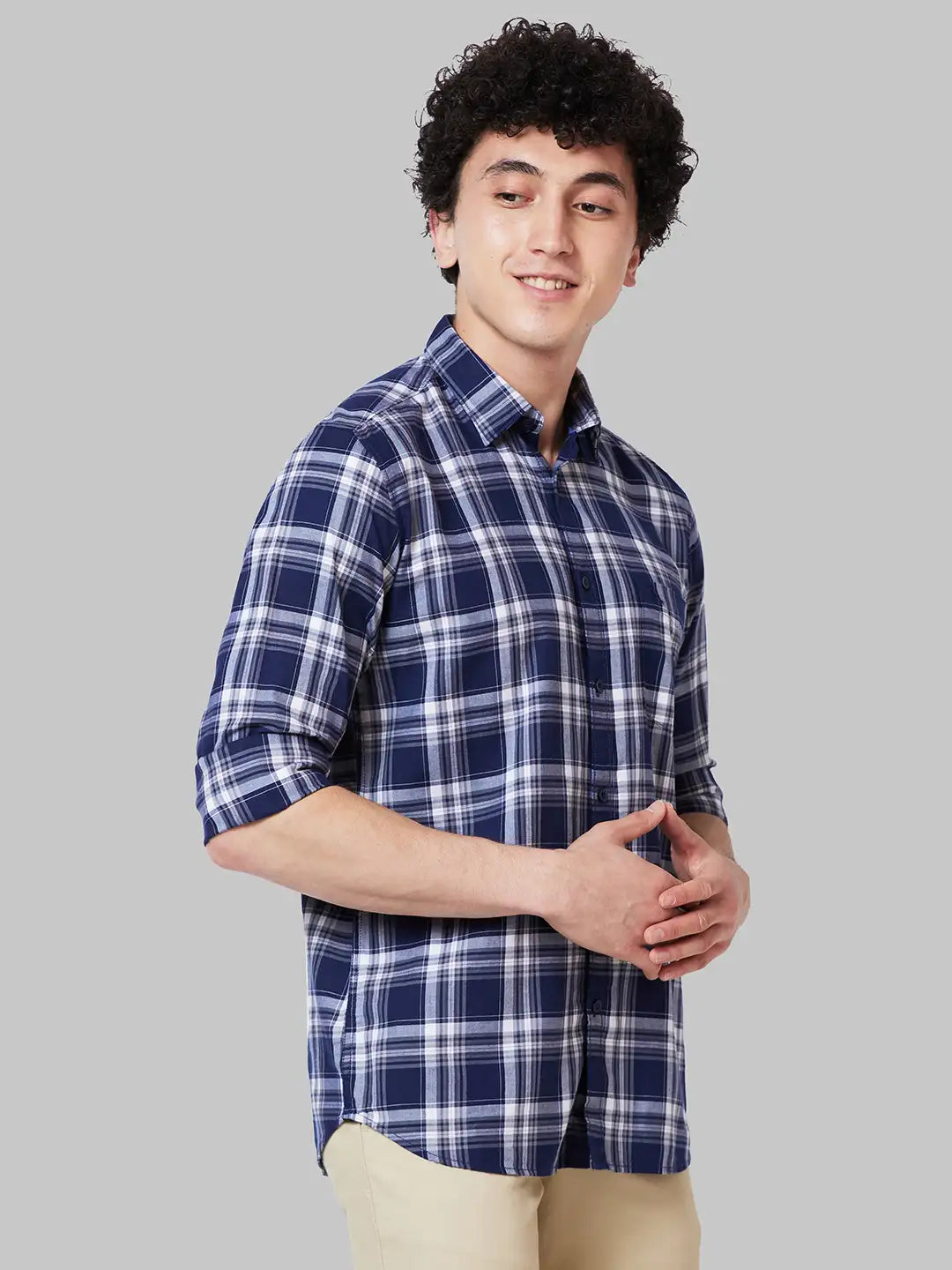 Men Slim Fit Fawn Shirt