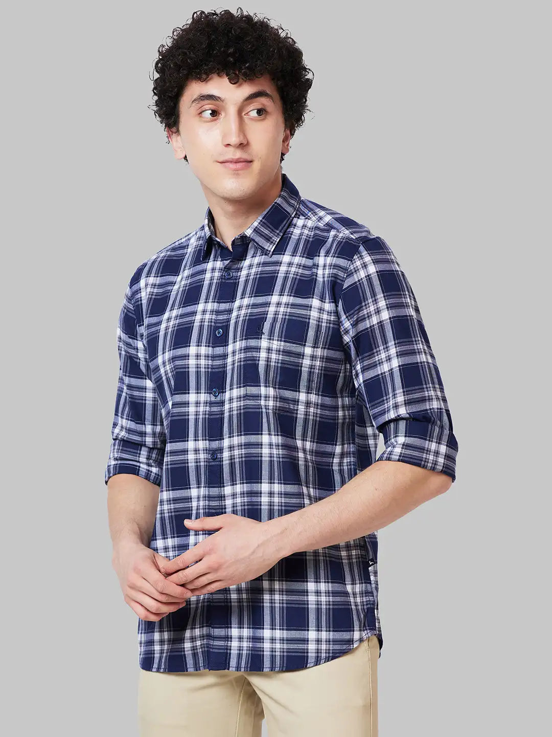 Men Slim Fit Fawn Shirt