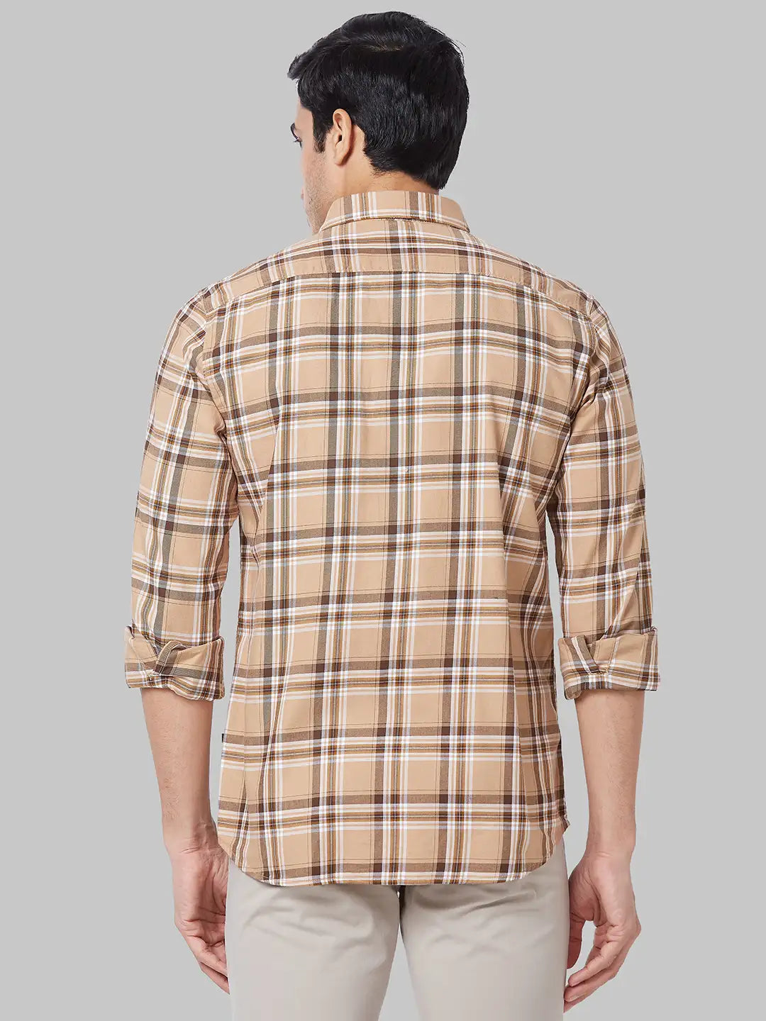 Men Slim Fit Grey Shirt