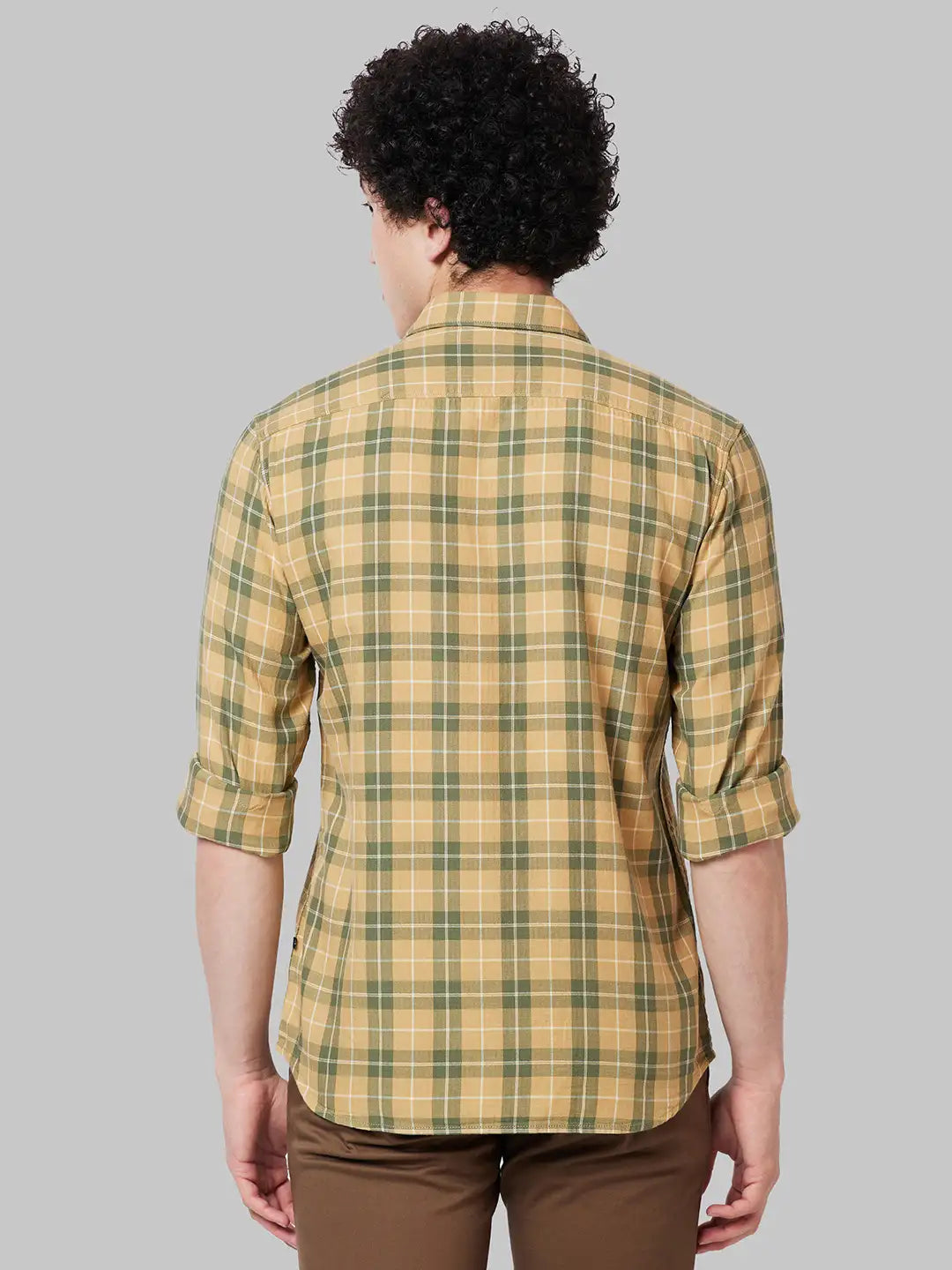 Men Slim Fit Green Shirt