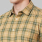 Men Slim Fit Green Shirt