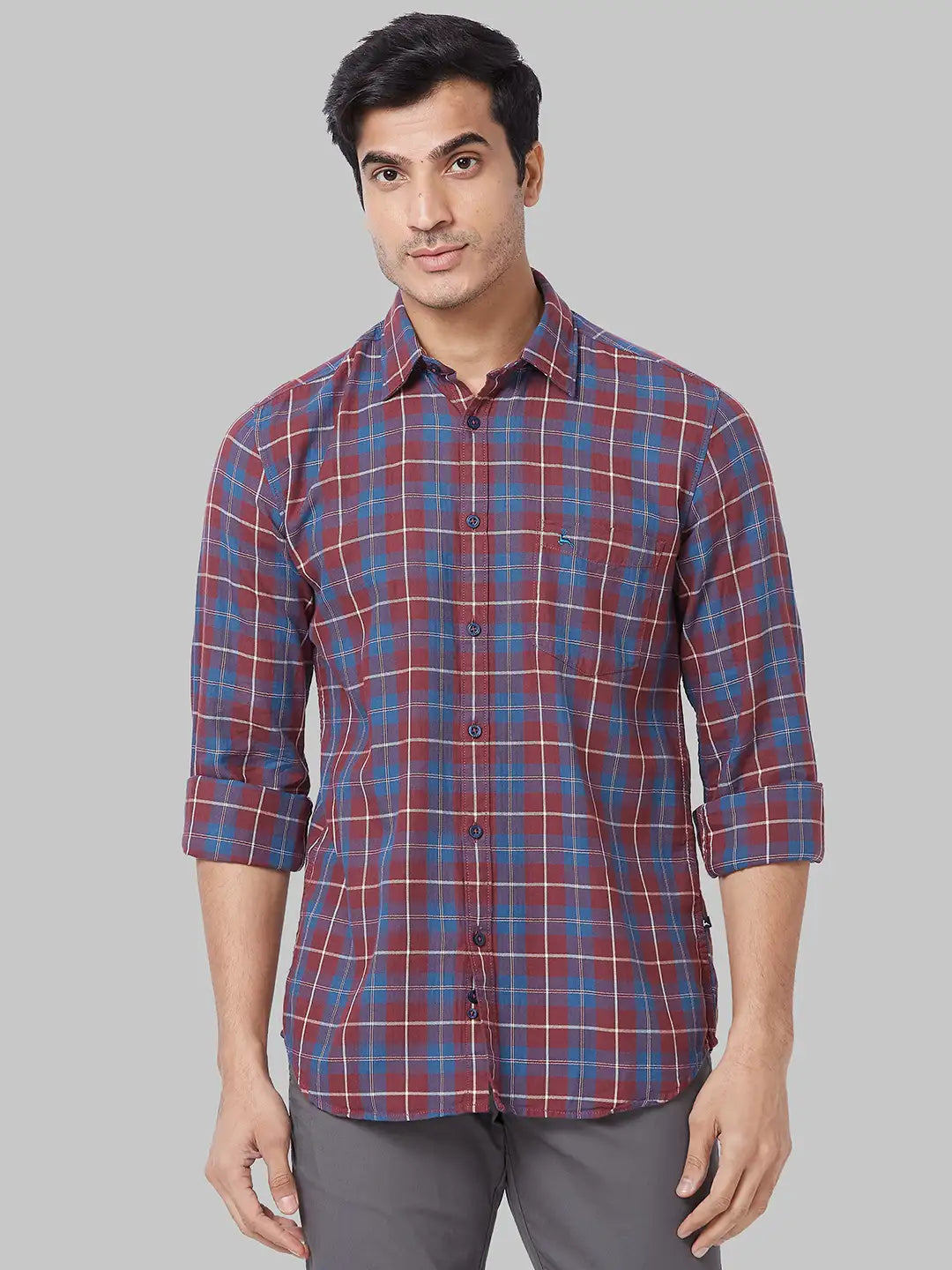 Men Slim Fit Fawn Shirt
