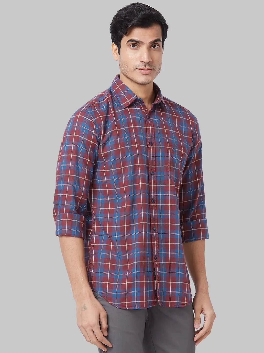 Men Slim Fit Fawn Shirt