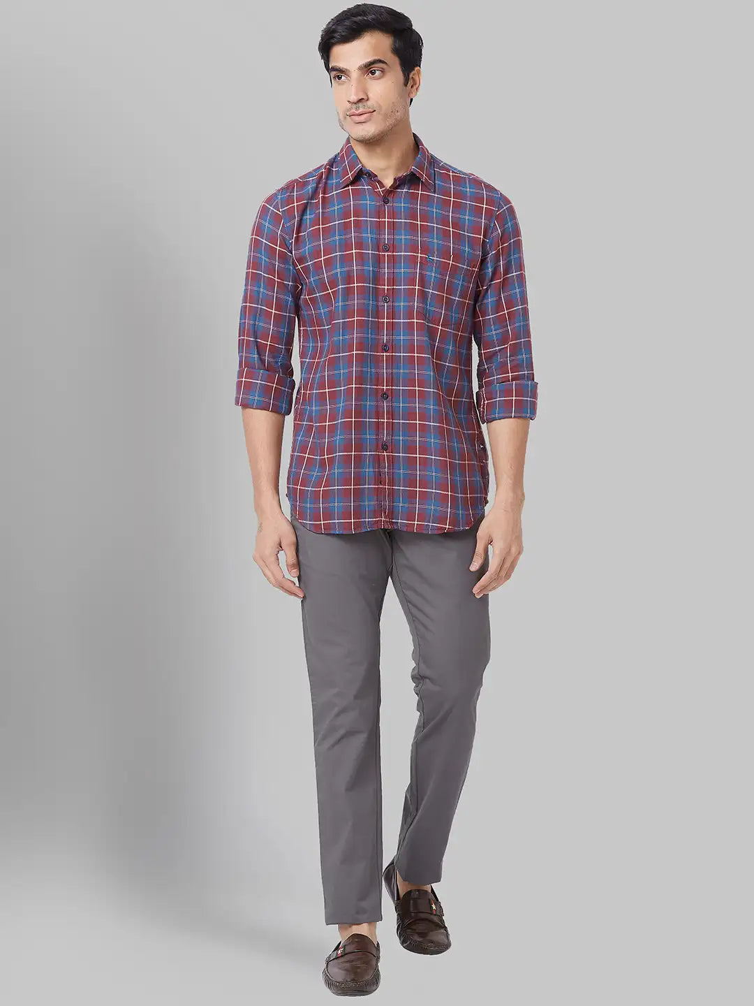 Men Slim Fit Fawn Shirt