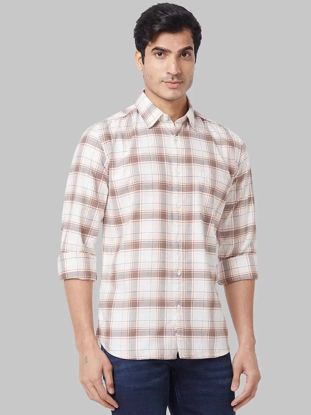 Men Slim Fit Green Shirt