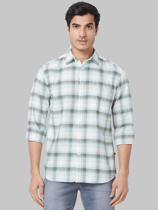 Men Slim Fit Blue Shirt