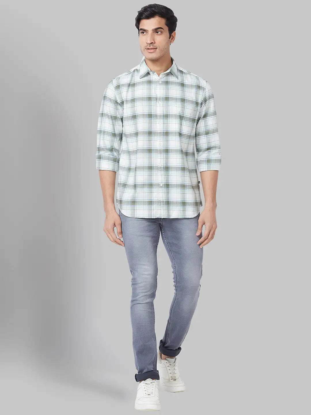 Men Slim Fit Blue Shirt
