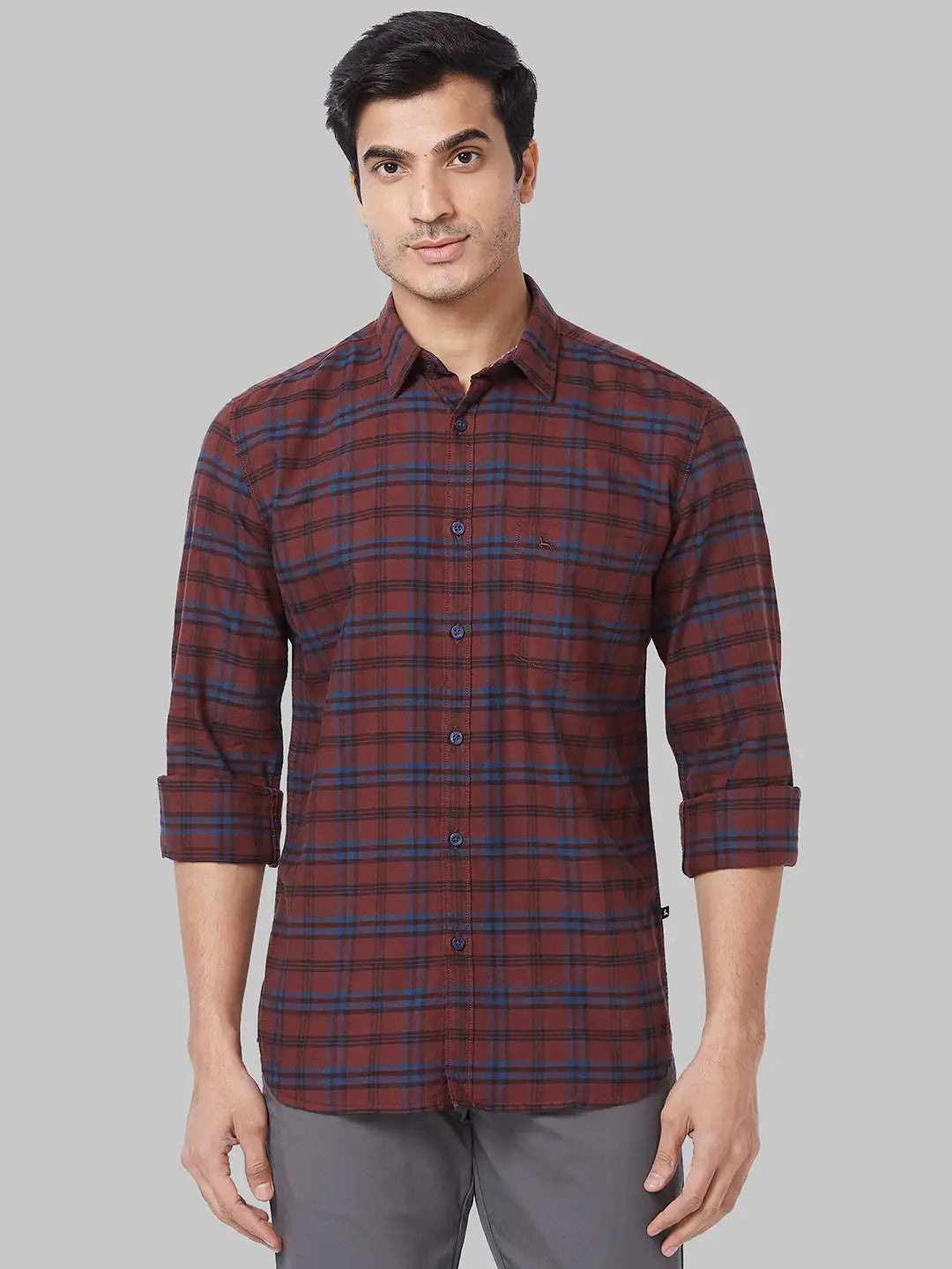 Men Slim Fit Green Shirt
