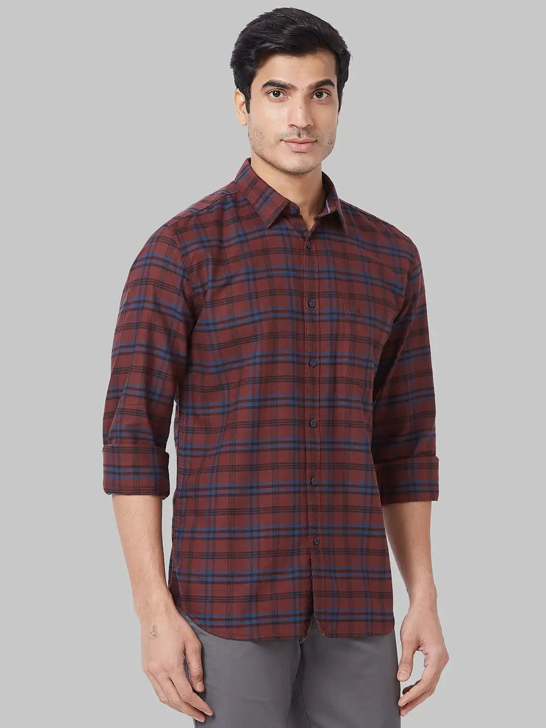 Men Slim Fit Green Shirt
