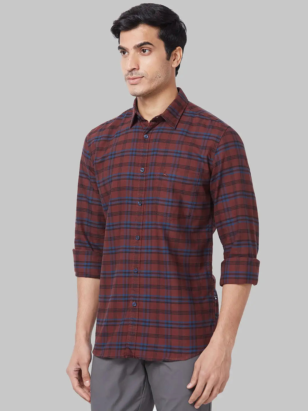 Men Slim Fit Green Shirt