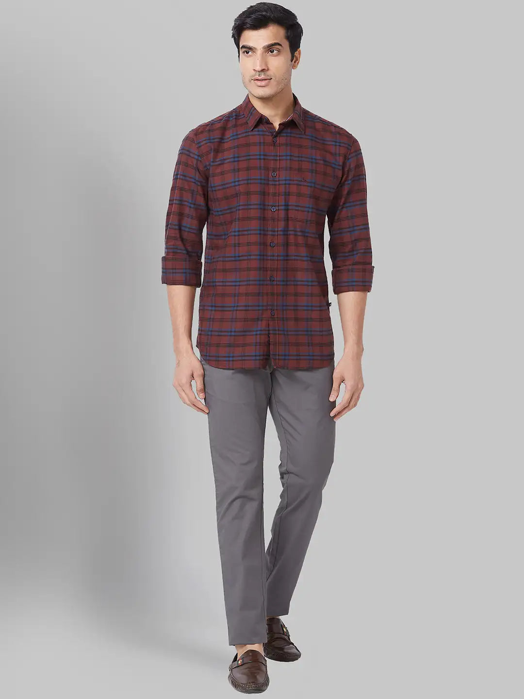 Men Slim Fit Green Shirt