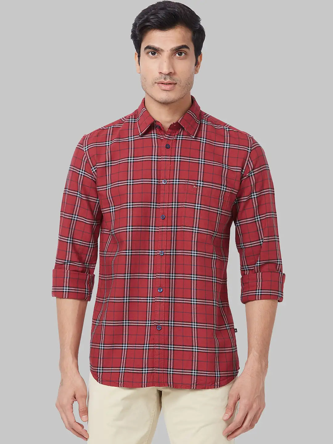 Men Slim Fit Blue Shirt