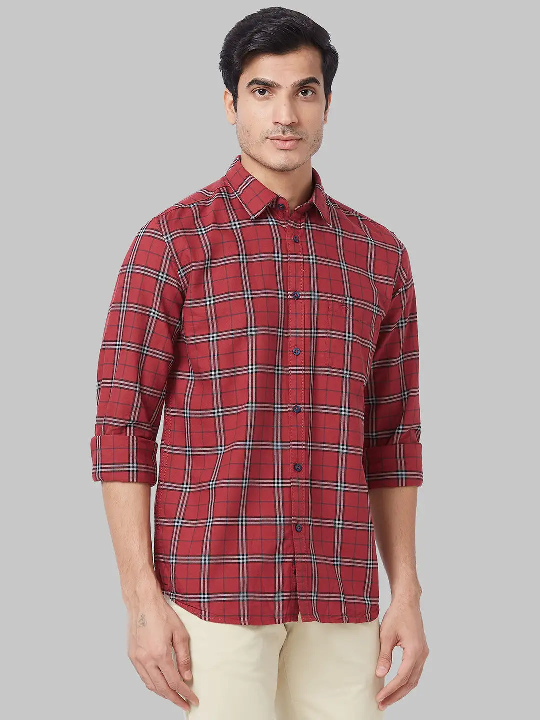 Men Slim Fit Blue Shirt