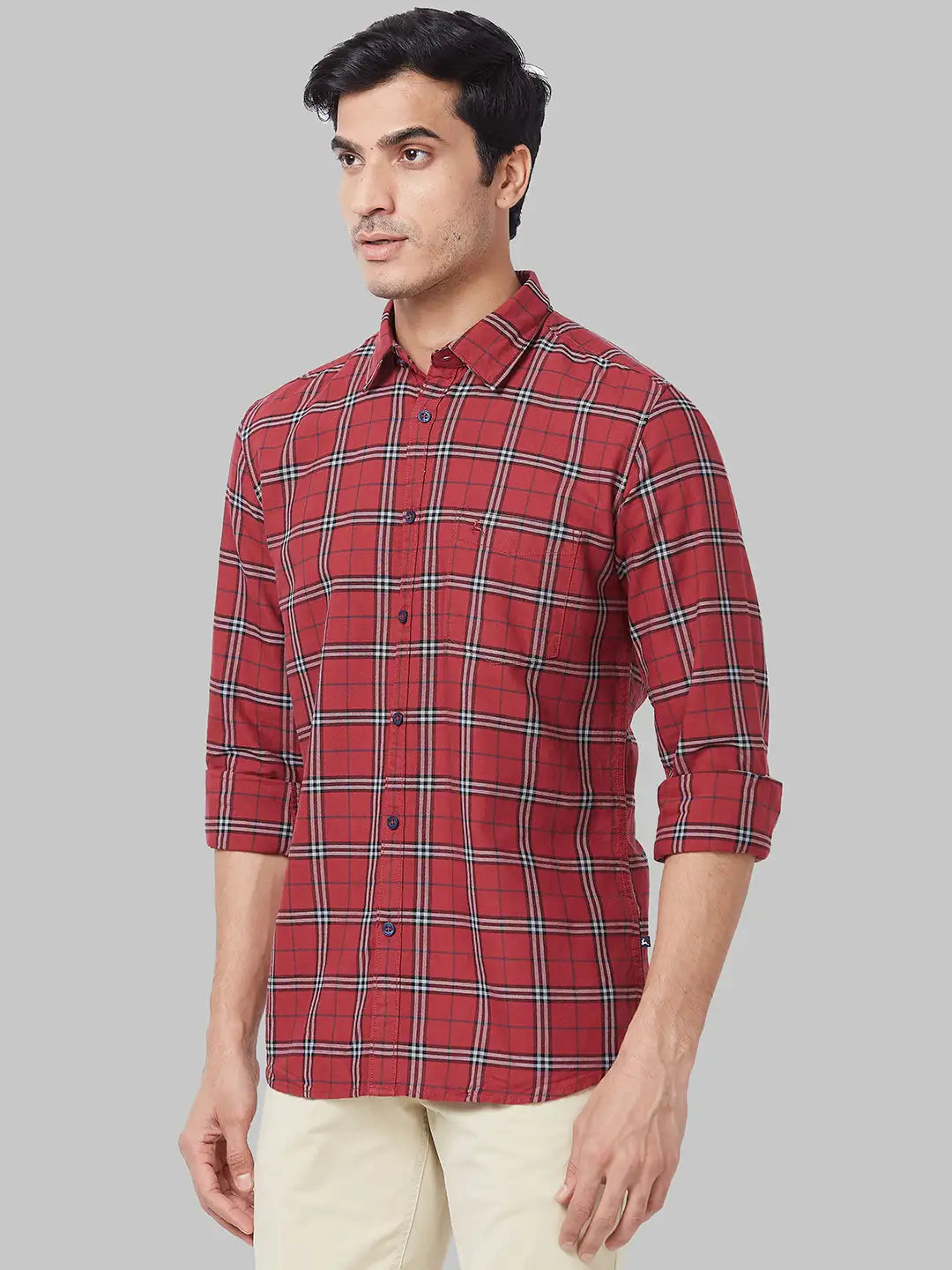 Men Slim Fit Blue Shirt