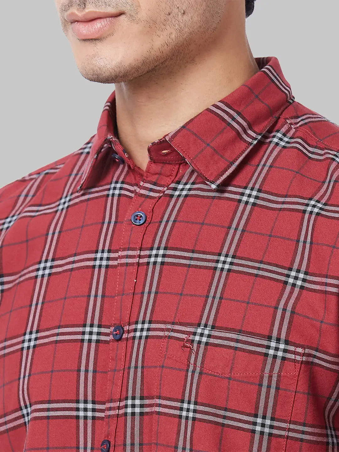 Men Slim Fit Blue Shirt