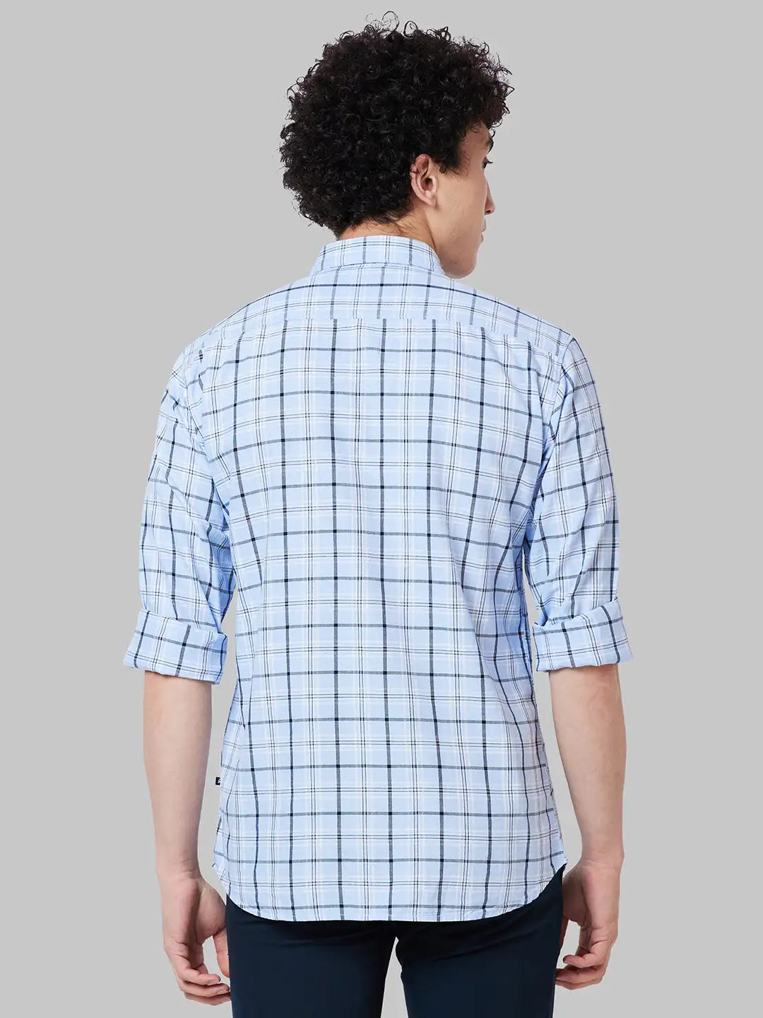 Men Slim Fit Blue Shirt