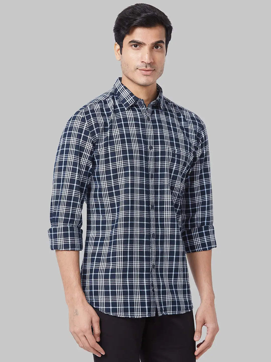 Men Slim Fit White Shirt