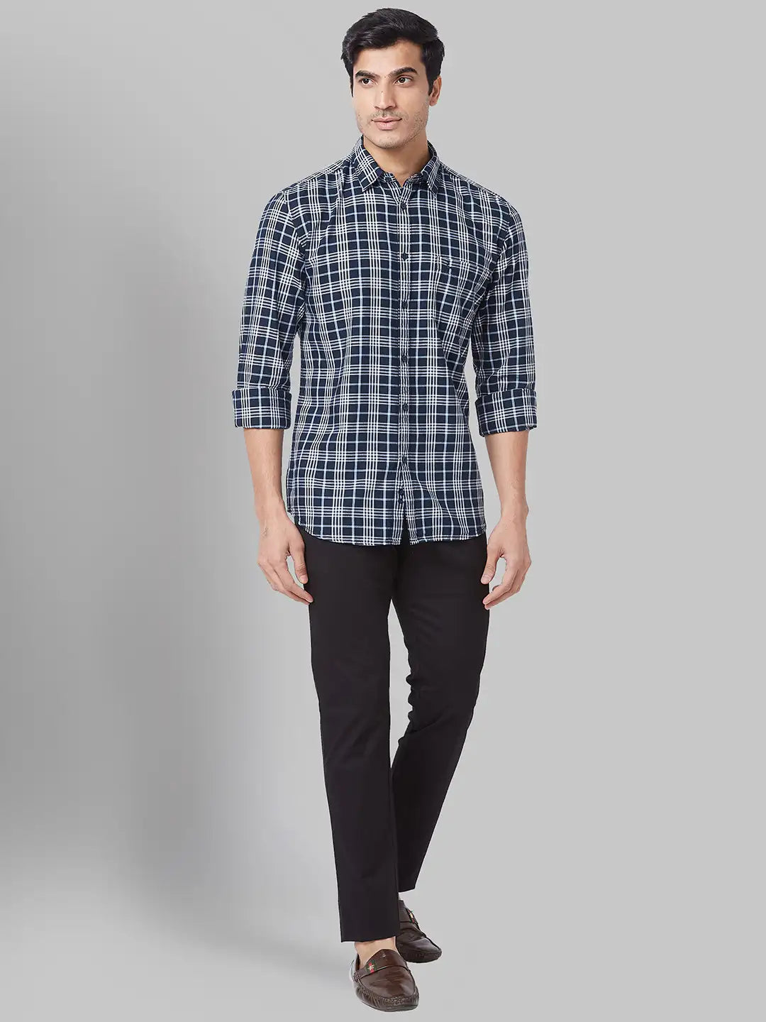 Men Slim Fit White Shirt