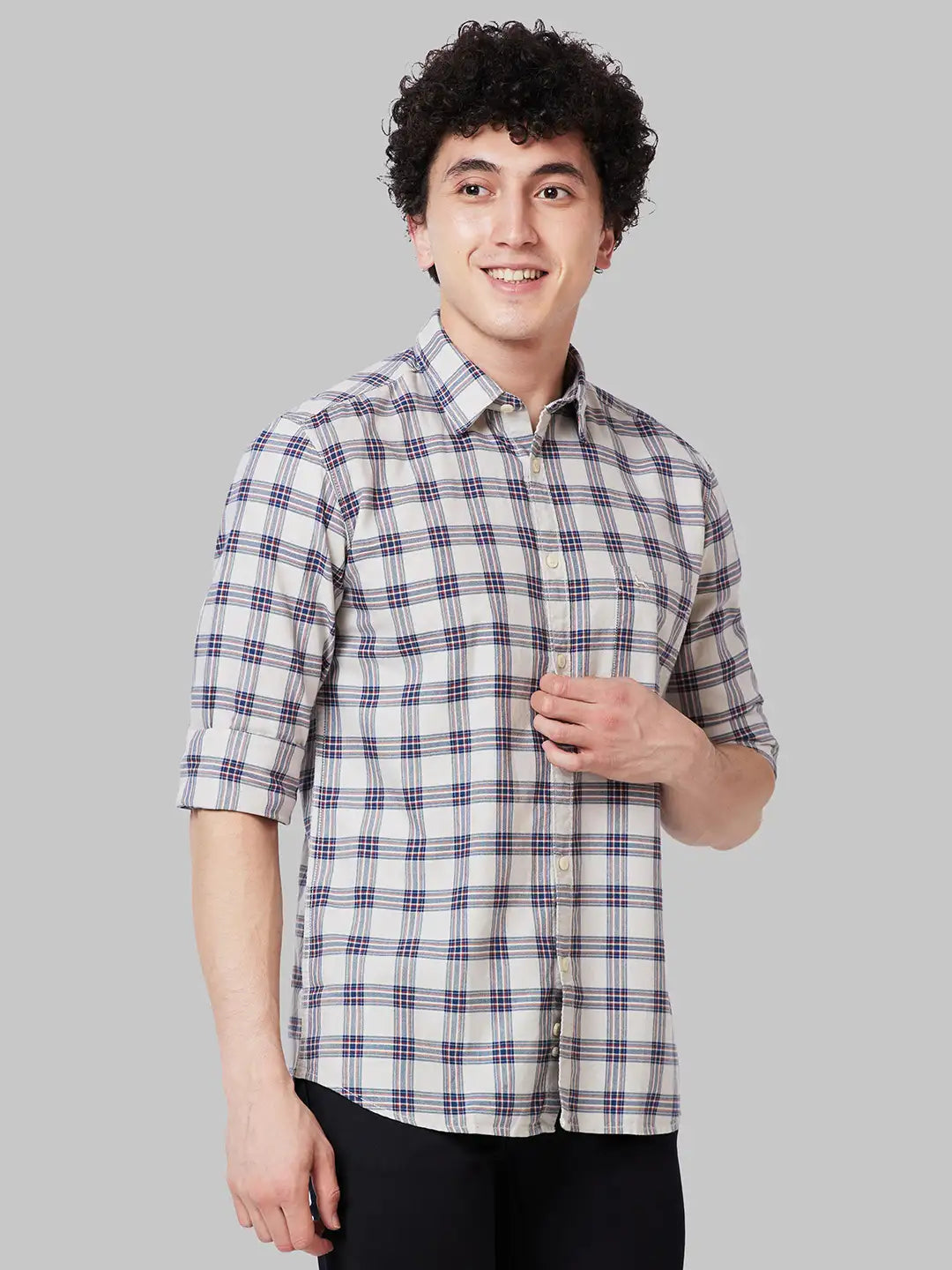 Men Slim Fit Green Shirt