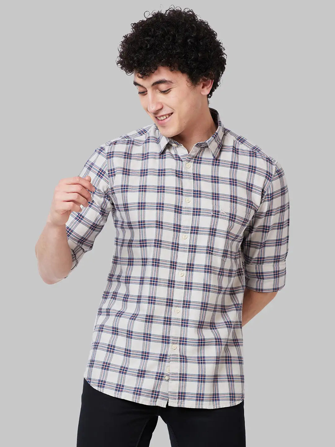 Men Slim Fit Green Shirt