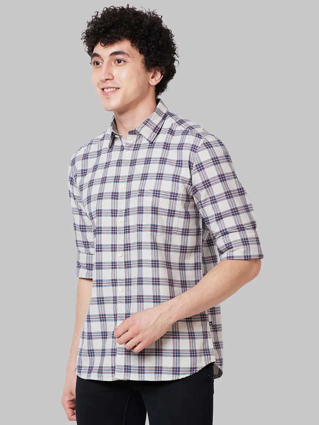 Men Slim Fit Green Shirt