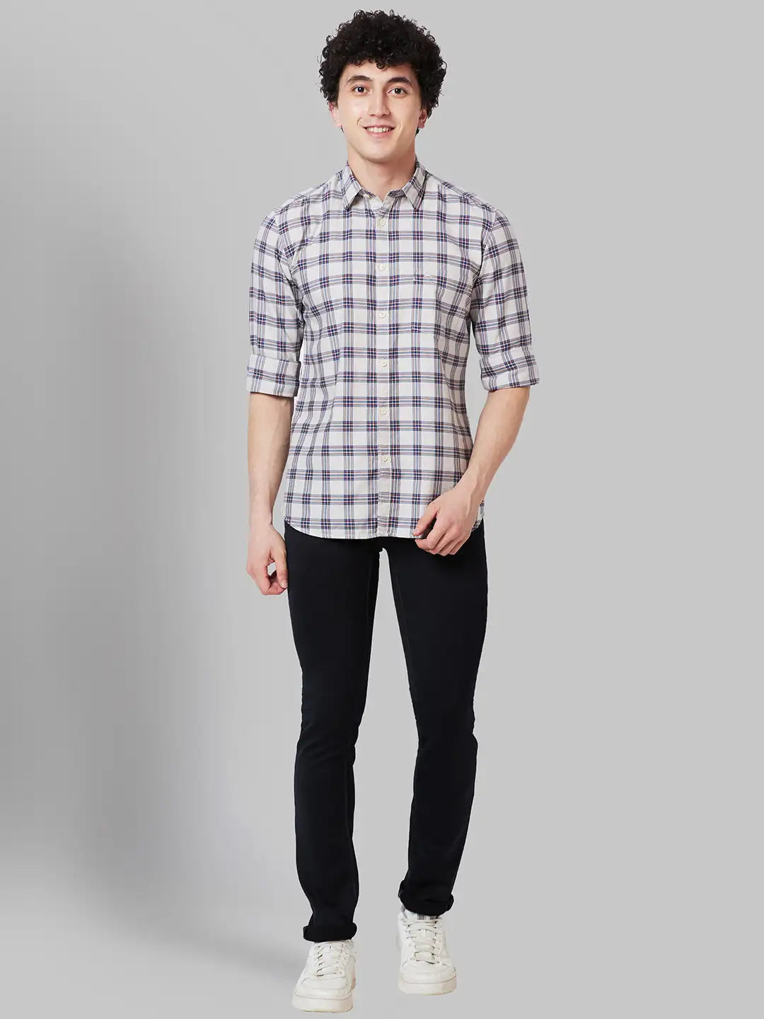 Men Slim Fit Green Shirt