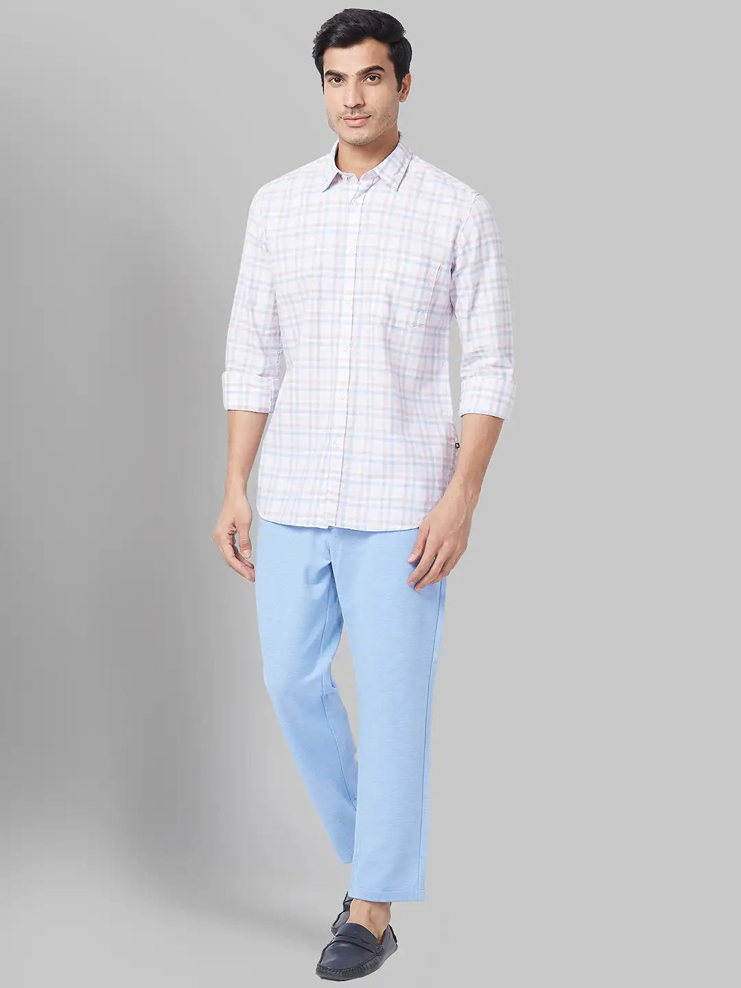 Men Slim Fit Blue Shirt