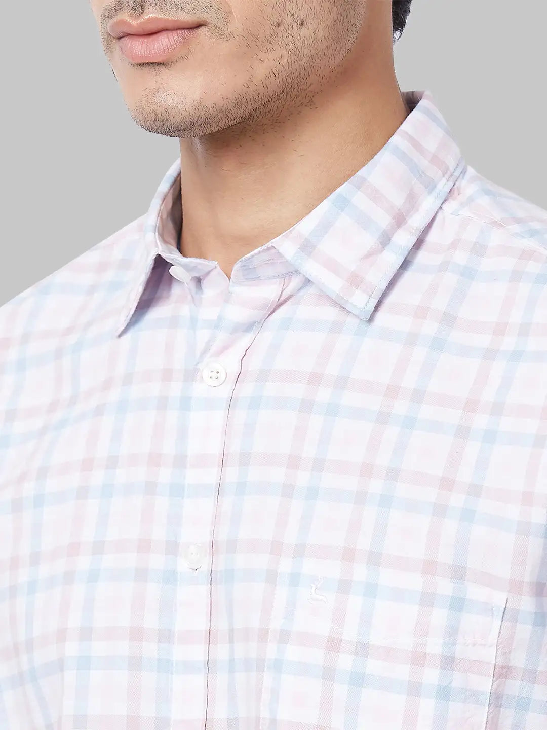 Men Slim Fit Blue Shirt