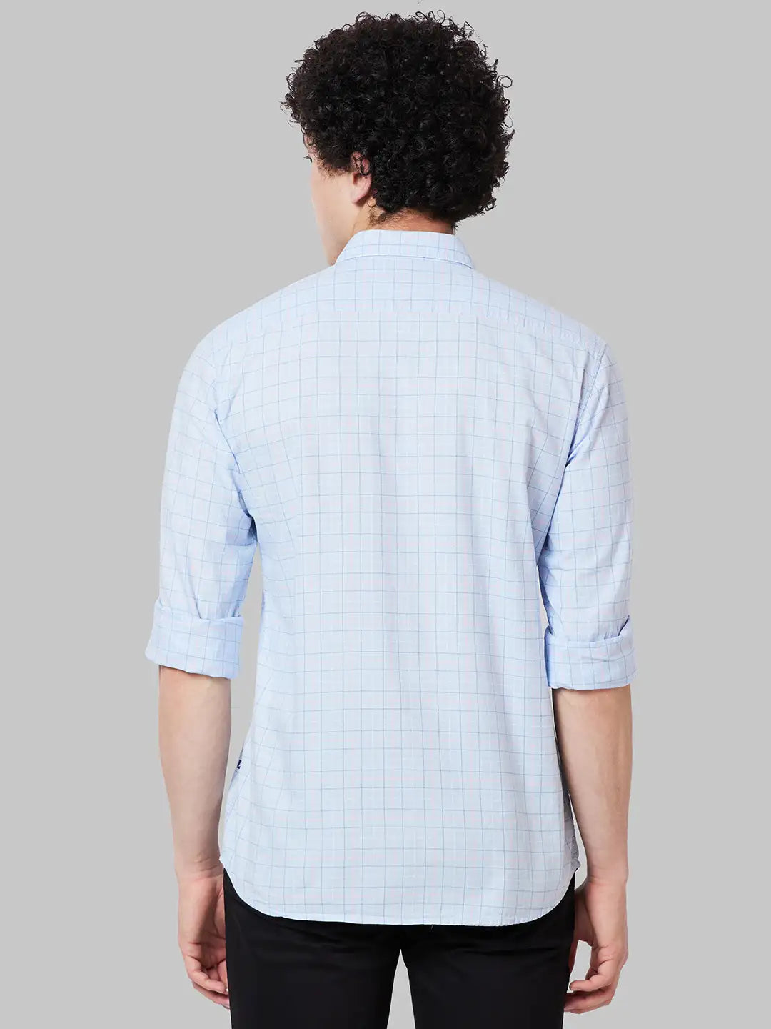 Men Slim Fit Grey Shirt