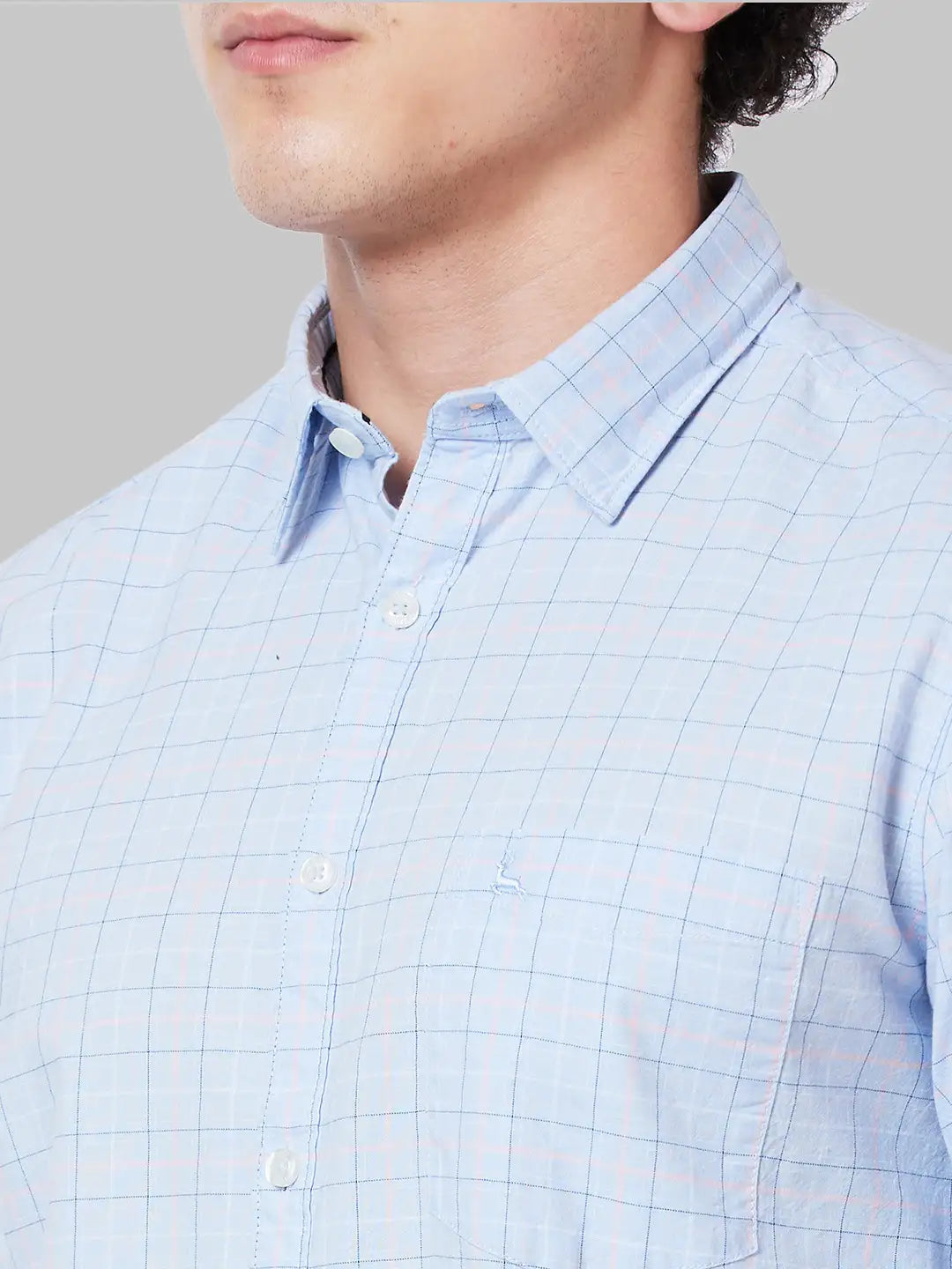 Men Slim Fit Grey Shirt