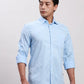 Parx Men Grey Slim Fit Printed Cotton Full Sleeve Cut Away Shirt