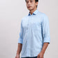 Parx Men Grey Slim Fit Printed Cotton Full Sleeve Cut Away Shirt