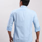 Parx Men Grey Slim Fit Printed Cotton Full Sleeve Cut Away Shirt