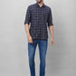 Parx Men Grey Checks Slim Fit Cotton Full Sleeve Shirts