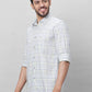 Parx Men Green Checks Slim Fit Cotton Full Sleeve Shirts