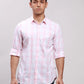 Parx Men Red Slim Fit Checkered Cotton Full Sleeve Cut Away Shirt