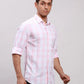 Parx Men Red Slim Fit Checkered Cotton Full Sleeve Cut Away Shirt