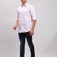 Parx Men Red Slim Fit Checkered Cotton Full Sleeve Cut Away Shirt