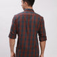 Parx Men Blue Slim Fit Printed Cotton Full Sleeve Cut Away Shirt