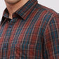 Parx Men Blue Slim Fit Printed Cotton Full Sleeve Cut Away Shirt