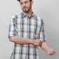 Parx Men Yellow Checks Slim Fit Cotton Full Sleeve Shirts