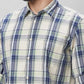 Parx Men Yellow Checks Slim Fit Cotton Full Sleeve Shirts
