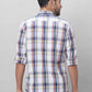 Parx Men Blue Checks Slim Fit Cotton Full Sleeve Shirts