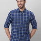 Parx Men Green Checks Slim Fit Cotton Full Sleeve Shirts