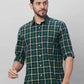 Parx Men Blue Checks Slim Fit Cotton Full Sleeve Shirts