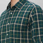 Parx Men Blue Checks Slim Fit Cotton Full Sleeve Shirts