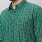 Parx Men Yellow Checks Slim Fit Cotton Full Sleeve Shirts