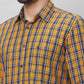 Parx Men Blue Checks Slim Fit Cotton Full Sleeve Shirts