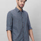 Parx Men Yellow Checks Slim Fit Cotton Full Sleeve Shirts