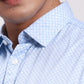 Parx Men Blue Slim Fit Solid Cotton Full Sleeve Cut Away Shirt